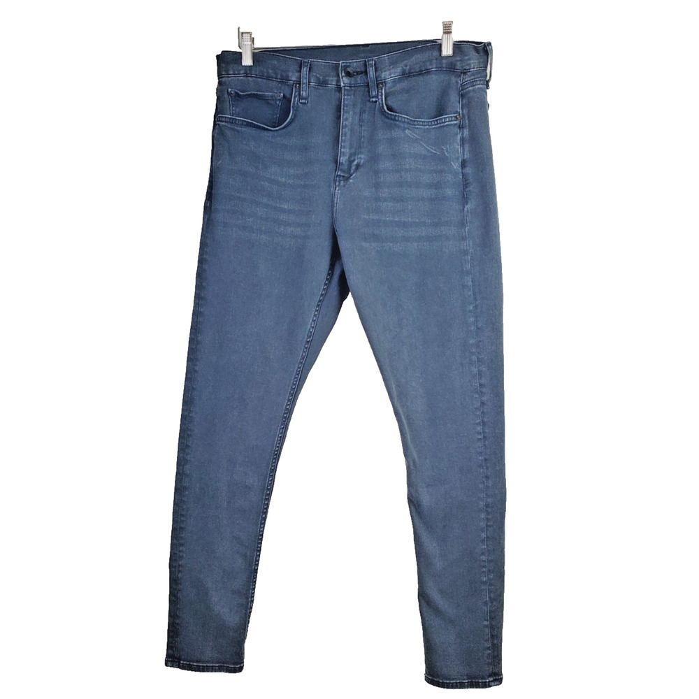 Rag & Bone Mens Jeans 33 Skinny Leg Fit 1 Distressed 33x32 Designer Azora Blue